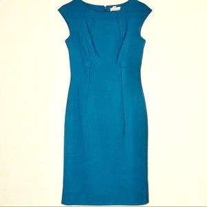 Calvin Klein Blue/Green Solid Sheath dress